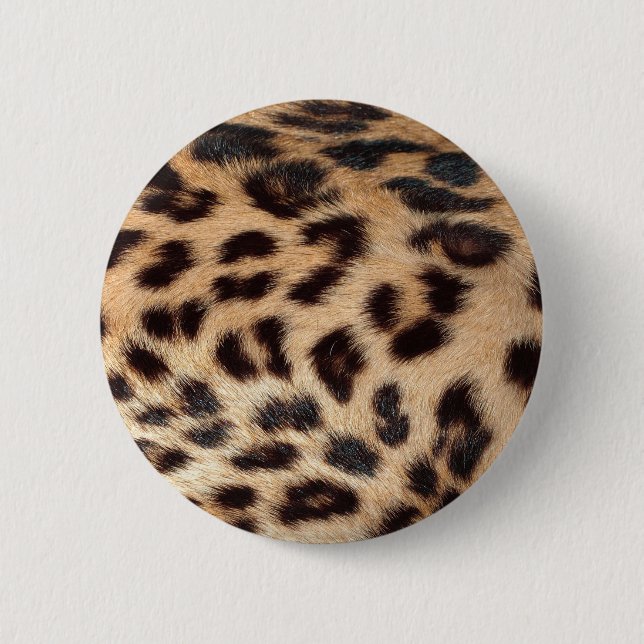 leopard print look texture 6 cm round badge (Front)