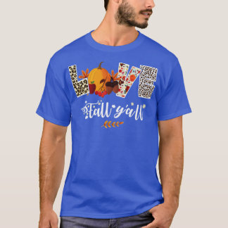 Leopard Print Love Fall Yall T-Shirt