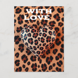 Leopard Print Love Postcard