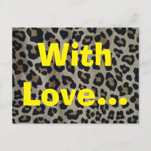 Leopard Print Love Postcard