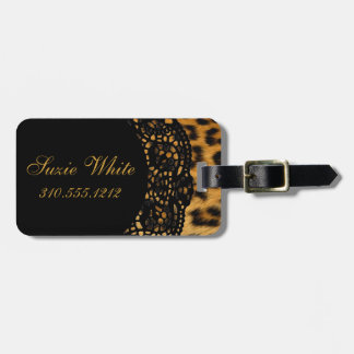 Leopard Print Luggage Tag