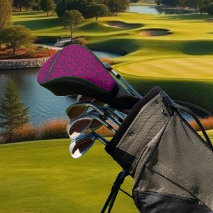 Leopard Print-Magenta- Golf Head Cover