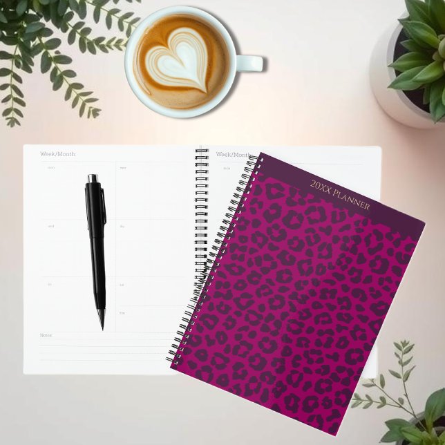 Leopard Print-Magenta Planner (Leopard Print-Magenta Planner)