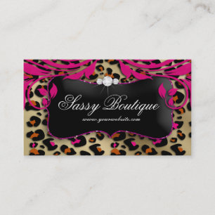Leopard Print Makeup Artist Business Card