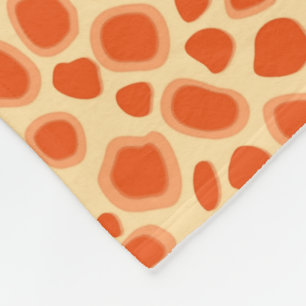 Leopard Print - Mandarin and light orange Fleece Blanket