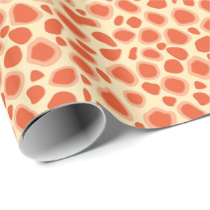 Leopard Print - Mandarin and light orange Wrapping Paper