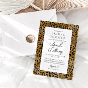 Leopard Print Modern Trendy Bridal Shower  Invitation