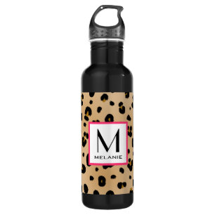 Leopard Print Monogram 710 Ml Water Bottle