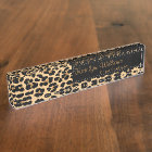 Leopard Print Monogram Desk Name Plate
