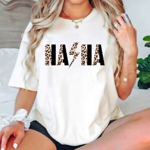 Leopard Print Nana Birthday or Anniversary Trendy T-Shirt