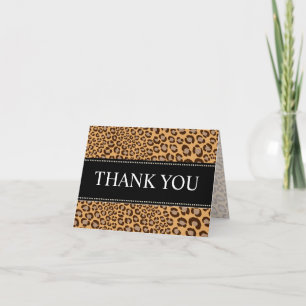 Leopard Print/natural/Thank You Cards