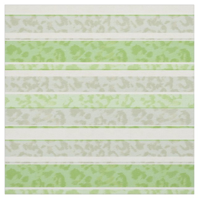 Leopard print on striped background. fabric (Swatch)