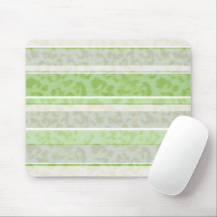 Leopard print on striped background. mouse pad