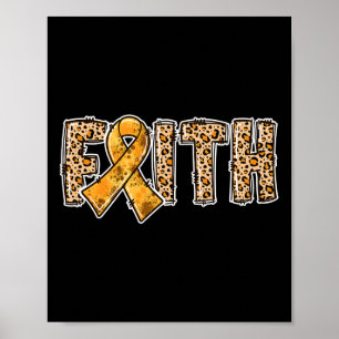 Leopard Print Orange Ribbon Faith Crps Awareness