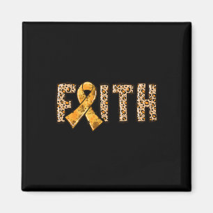 Leopard Print Orange Ribbon FAITH CRPS Awareness 1 Magnet
