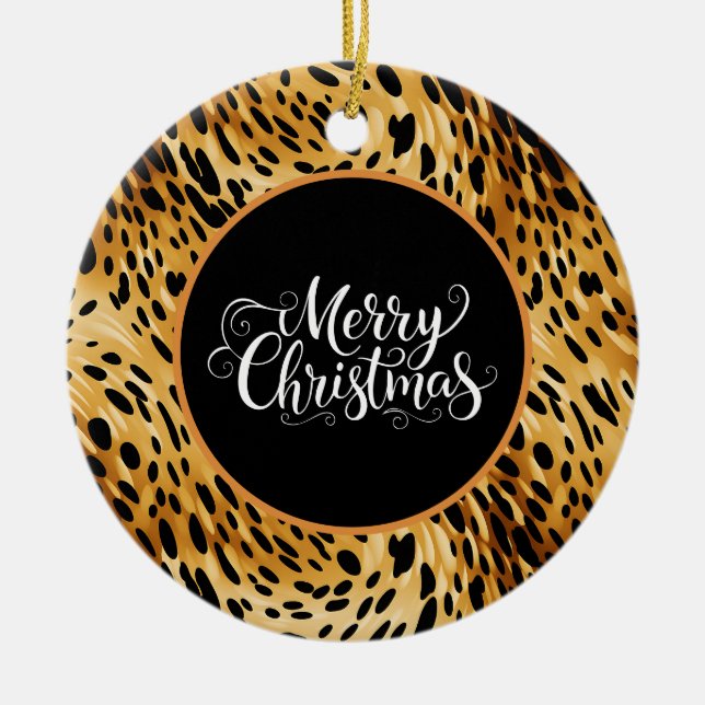 Leopard Print Ornament (Front)