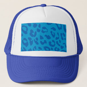 Leopard Print Pale Blues Trucker Hat