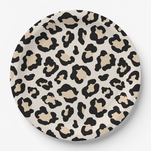 Leopard print paper plate (Front)