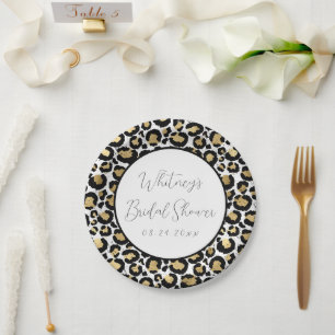 Leopard Print Paper Plates Personalised - Cheetah