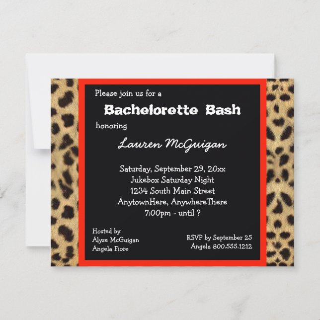 Leopard Print Party Invitation (Front)