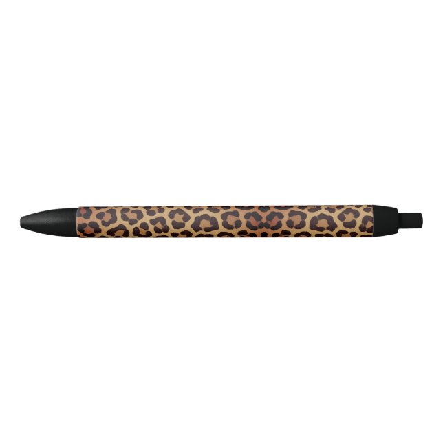 Leopard Print Pattern Black Ink Pen (Front)