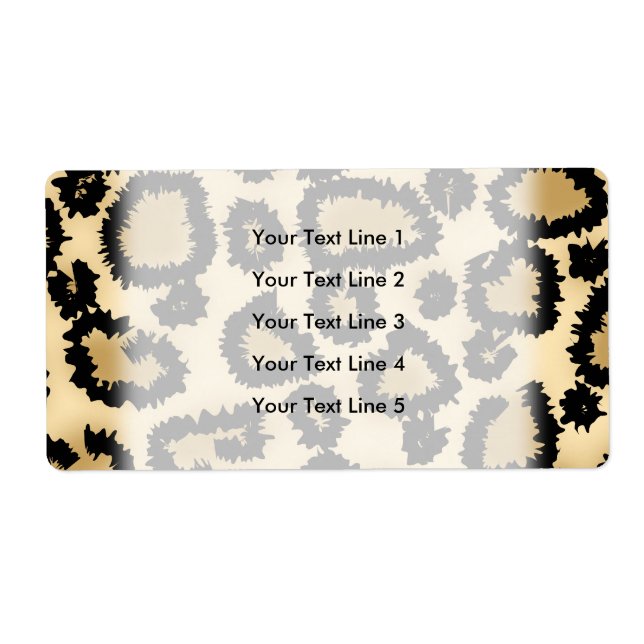 Leopard Print Pattern, Brown and Black. (Front)