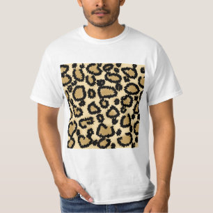 Leopard Print Pattern, Brown and Black. T-Shirt