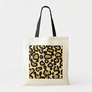 Leopard Print Pattern, Brown and Black. Tote Bag