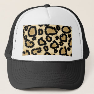 Leopard Print Pattern, Brown and Black. Trucker Hat
