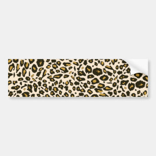 Leopard print pattern bumper sticker