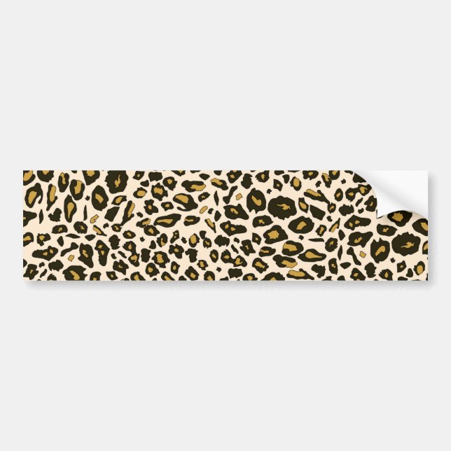 Leopard print pattern bumper sticker (Front)