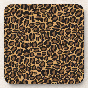 Leopard Print Pattern Classic Jungle Coaster