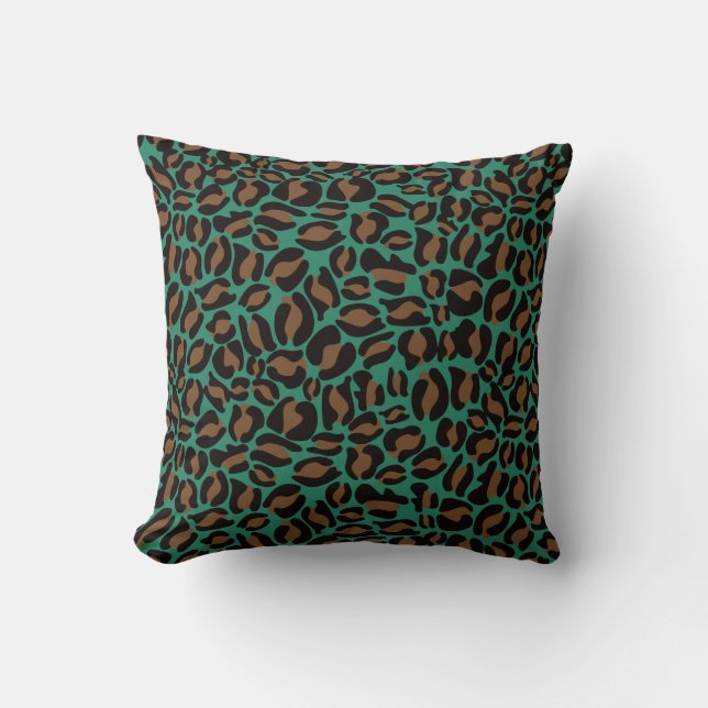 Leopard Print Pattern Classic Jungle Cushion (Front)