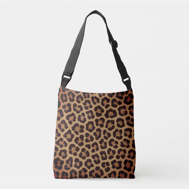 Leopard Print Pattern Crossbody Bag (Front)
