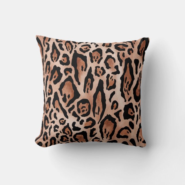 Leopard print pattern cushion (Front)