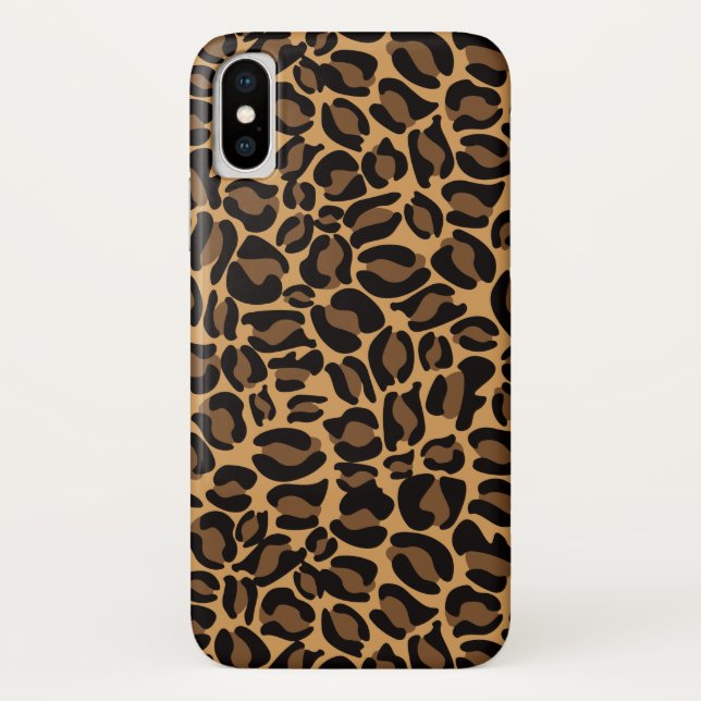 Leopard Print Pattern Jungle Original brown Case-Mate iPhone Case (Back)