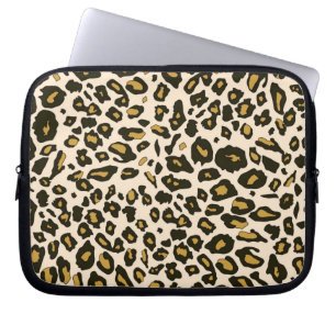 Leopard print pattern laptop sleeve