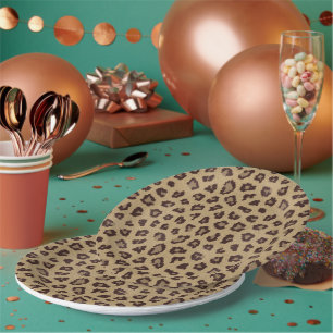 Leopard Print Pattern Paper Plate