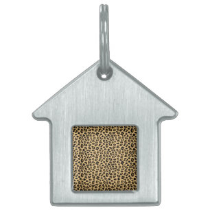 Leopard Print Pattern Pet ID Tag