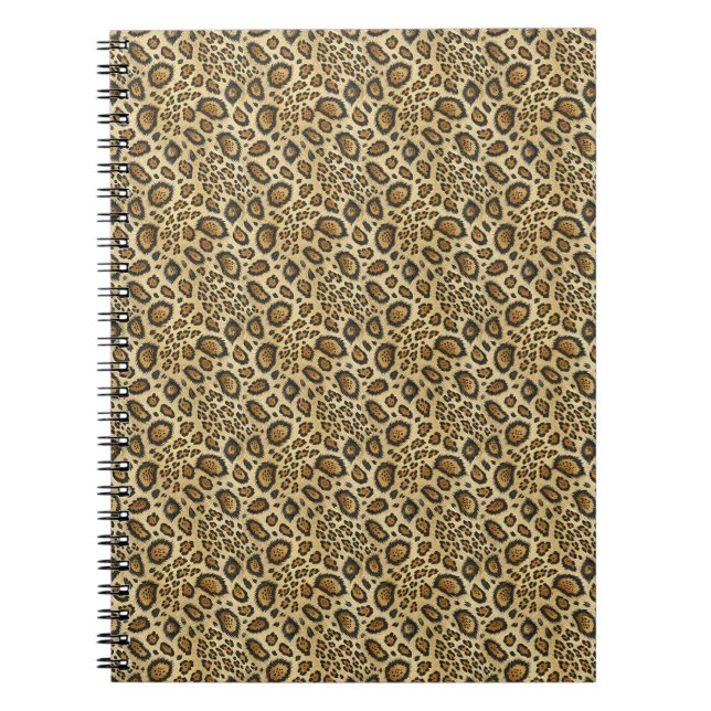 Leopard Print Pattern – Wild Animal Skin Design Notebook (Front)