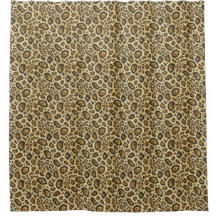 Leopard Print Pattern – Wild Animal Skin Design Shower Curtain