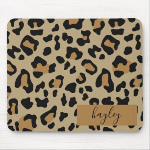 Leopard Print Personalised Mouse Pad