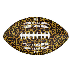 Leopard Print Personalised Name Team Number Sports Football