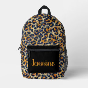 Leopard Print Personalised  Printed Backpack