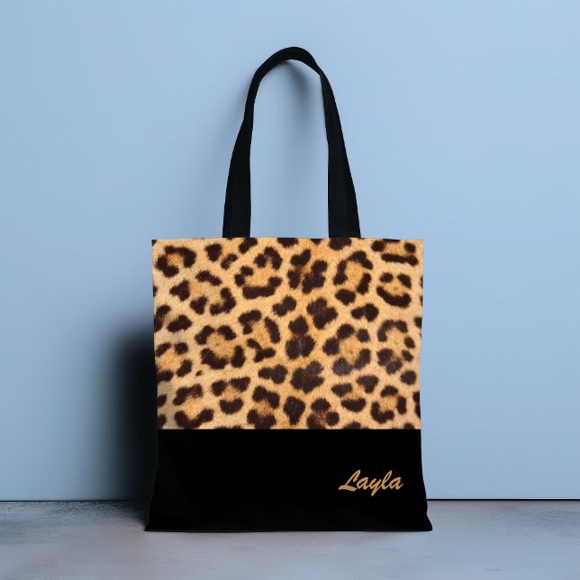 Leopard Print Personalised Tote Bag (Creator Uploaded)