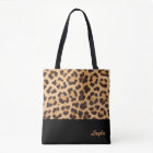 Leopard Print Personalised Tote Bag