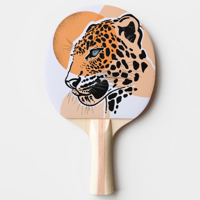 Leopard Print Ping Pong Paddle  (Front)