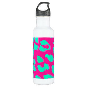 Leopard Print Pink Mint 710 Ml Water Bottle