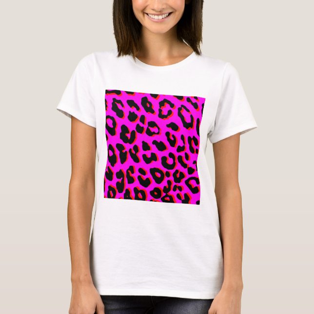 Leopard Print Pink T-Shirt (Front)