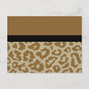 Leopard print postcard